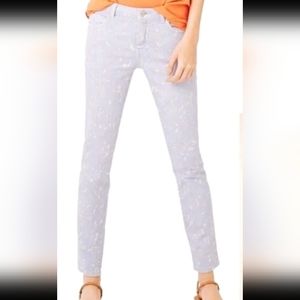Kate Spade Saturday Let Loose Polka-dot Splatter Skinny Jeans.